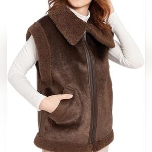Frye Faux Shearling Vest - NEW